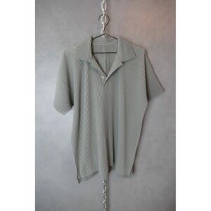 Homme‎ Plisse Issey Miyake Pleated Button Polo Shirt Menswear Size 2